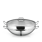 Wok Macao 4-piece with steaming insert