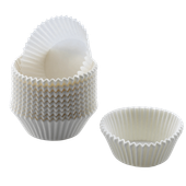 200 muffin paper bun cases 7 cm - white