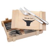 Steak knives and forks, set of 6 pairs I
