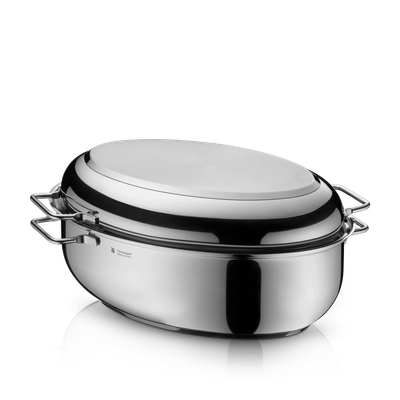 OVAL ROASTER W.LID+INS+THERM