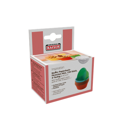 150 хартиени форми за мъфини 4,5см.цв.