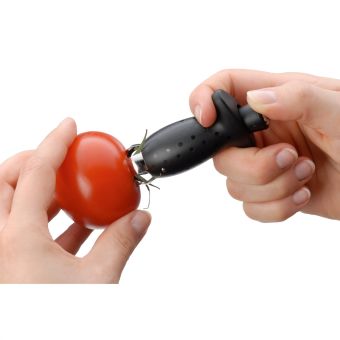 Прибор за почистване на ягоди и домати