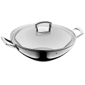 WOK ST/ST 36CM WITH GLASS LID