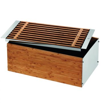 Кутия за хляб дървена с поднос