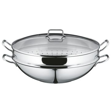 Wok Macao 4-piece with steaming insert