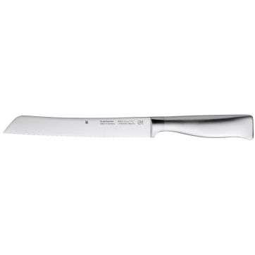Bread knife w. double scalloped serrat