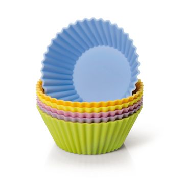 Silicone muffin bake cups, set of 6